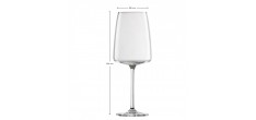 Vivid Senses Verre Vin Fruité fin Vin Blanc/Rouge et Gobelet Eau (8 Pc