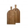 Zie dia Mory Ethnische Serveerplank Masker in Eikenhout 38x19x1,5 cm 