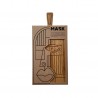Zie dia Mory Ethnische Serveerplank Masker in Eikenhout 38x19x1,5 cm 