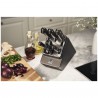 Voir la slide Gourmet Bloc de Couteaux avec Aiguiseur Intégré 7 pcs Anthracite 