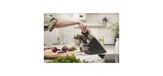 Gourmet Bloc de Couteaux avec Aiguiseur Intégré 7 pcs Anthracite 