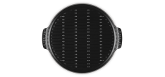 Bistro Grill van Geëmailleerd Gietijzer Rond XL 32 cm met Handgrepen R