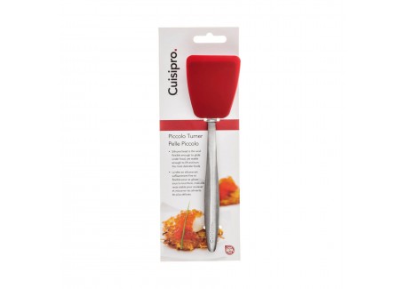 Piccolo Mini Spatule Silicone Flexible Rouge et Inox 20 cm