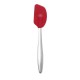 Piccolo Mini Spatule Cuillère Silicone Flexible Rouge et Inox 20 cm