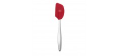 Piccolo Mini Spatule Cuillère Silicone Flexible Rouge et Inox 20 cm