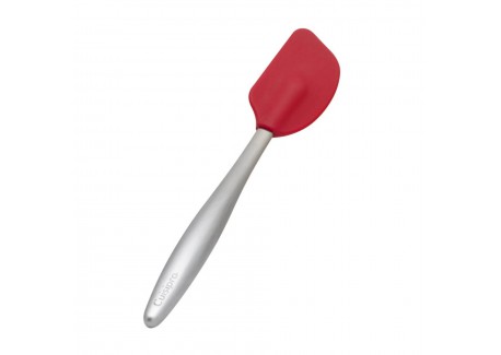 Piccolo Mini Flexibele Siliconen Spatel/Lepel Rood en RVS 20 cm