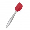 Zie dia Piccolo Mini Flexibele Siliconen Spatel/Lepel Rood en RVS 20 cm