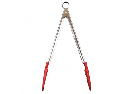 Pince de Cuisine Universelle Silicone Rouge et Inox 24 cm