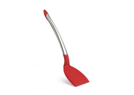 Spatule Tête Silicone Rouge et Inox 30 cm