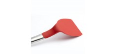 Spatule pour Wok Tête Silicone Rouge et Inox 32 cm