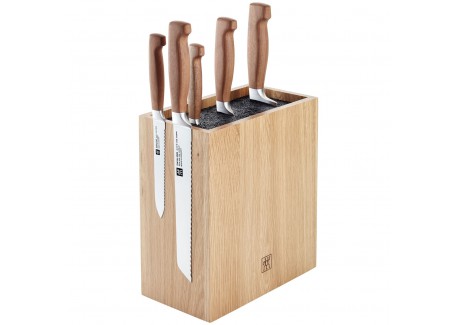 Four Star Bloc de Couteaux Spagetti et Magnétique 6 pièces Bois de Chê