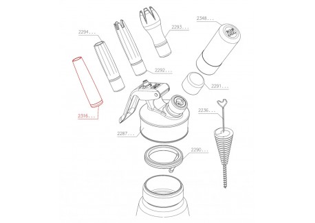 Douille Droite Inox pour Siphon de Cuisine Gourmet/Thermo Whip Plus -N