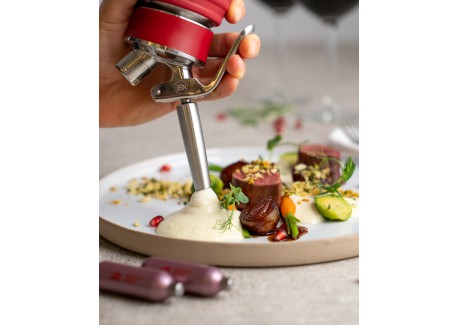 Spuitmondje Rechte van RVS voor Gourmet/Thermo Whip Plus