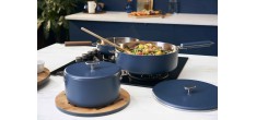 La Merveilleuse RVS Blauw Trio Kookpan Koekenpan Sauteerpan LSDC Pack