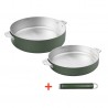 Zie dia La Merveilleuse RVS Varengroen Duo Koekenpan 24 Sauteerpan 28 LSDC Pac