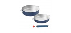La Merveilleuse Inox Bleu Myrtille Duo Poêle 24 cm Sauteuse 28 cm Pack