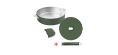 La Merveilleuse RVS Groen Sauteerpanset met Deksel 28 cm Handvat Pack
