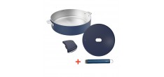La Merveilleuse Inox Bleu Myrtille Kit Sauteuse Couvercle 28cm Anse Pa