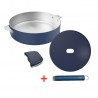 Voir la slide La Merveilleuse Inox Bleu Myrtille Kit Sauteuse Couvercle 28cm Anse Pa