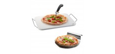 Darioso Pizzaset Rechthoekige Pizzasteen 38x30 cm met Pizzaschep en Pi