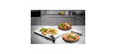 Darioso Set Pierre à Pizza Rectangulaire 38x30 cm Pelle et Roulette à