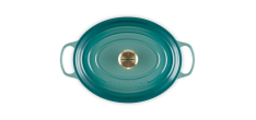 Cocotte Fonte Emaillée Signature Ovale 6,3 L Bleu Riviera (31 cm) 