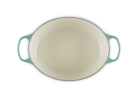 Cocotte Fonte Emaillée Signature Ovale 6,3 L Bleu Riviera (31 cm) 