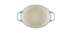 Cocotte Fonte Emaillée Signature Ovale 6,3 L Bleu Riviera (31 cm) 