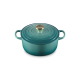 Cocotte Fonte Emaillée Signature Ronde 4,2 L Bleu Riviera (24 cm) 