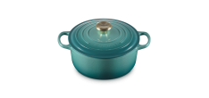 Cocotte Fonte Emaillée Signature Ronde 4,2 L Bleu Riviera (24 cm) 