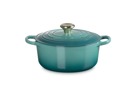 Signature Ronde Gietijzeren Cocotte 4,2 L Riviera Blauw (24 cm)