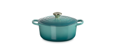 Cocotte Fonte Emaillée Signature Ronde 4,2 L Bleu Riviera (24 cm) 