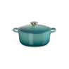 Zie dia Signature Ronde Gietijzeren Cocotte 4,2 L Riviera Blauw (24 cm)