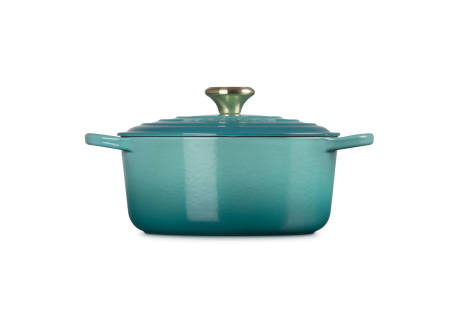 Signature Ronde Gietijzeren Cocotte 4,2 L Riviera Blauw (24 cm)