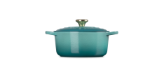 Signature Ronde Gietijzeren Cocotte 4,2 L Riviera Blauw (24 cm)