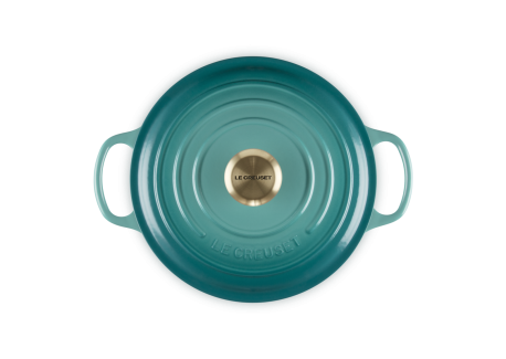 Cocotte Fonte Emaillée Signature Ronde 4,2 L Bleu Riviera (24 cm) 