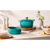 Zie dia Signature Ronde Gietijzeren Cocotte 4,2 L Riviera Blauw (24 cm)
