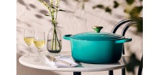 Signature Ronde Gietijzeren Cocotte 4,2 L Riviera Blauw (24 cm)
