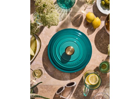 Cocotte Fonte Emaillée Signature Ronde 4,2 L Bleu Riviera (24 cm) 