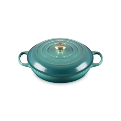 Cocotte Faitout Campagnard Fonte Emaillée 3,5 L Bleu Riviera (30 cm) -