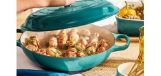 Cocotte Faitout Campagnard Fonte Emaillée 3,5 L Bleu Riviera (30 cm) -