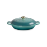 Zie dia Campagnard gietijzeren Cocotte 3,5 L Riviera Blauw (30 cm)