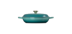 Cocotte Faitout Campagnard Fonte Emaillée 3,5 L Bleu Riviera (30 cm) -