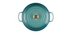 Campagnard gietijzeren Cocotte 3,5 L Riviera Blauw (30 cm)