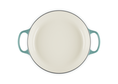 Cocotte Faitout Campagnard Fonte Emaillée 3,5 L Bleu Riviera (30 cm) -