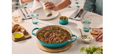 Cocotte Faitout Campagnard Fonte Emaillée 3,5 L Bleu Riviera (30 cm) -