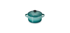 Mini Cocotte Céramique Ronde 25 cl Bleu Riviera (10 cm) 