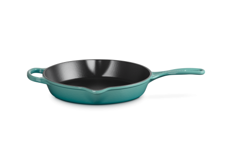 Poêle en Fonte Emaillée Skillet Rond 26 cm 2 L Bleu Riviera 