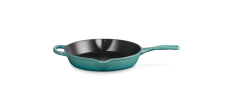 Poêle en Fonte Emaillée Skillet Rond 26 cm 2 L Bleu Riviera 