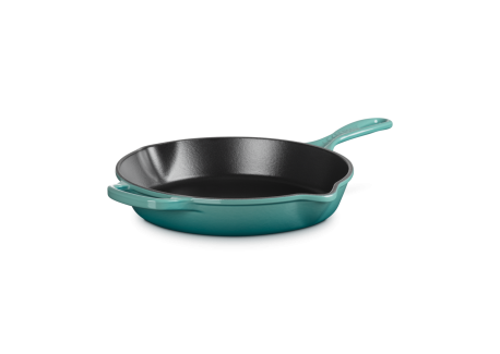 Poêle en Fonte Emaillée Skillet Rond 26 cm 2 L Bleu Riviera 